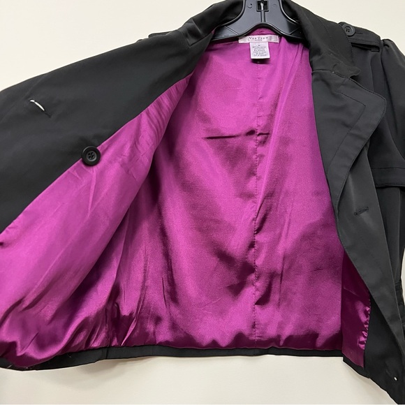 Vertigo Paris crop 3/4 sleeve trench short jacket coat shacket blazer black M - Picture 5 of 13